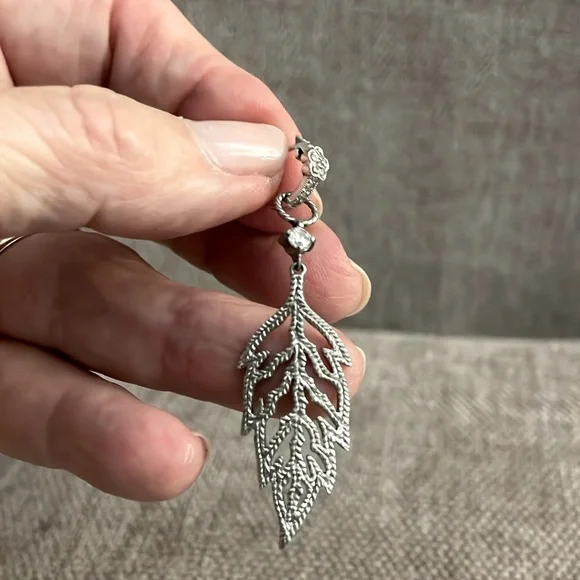 Three pairs of silver and crystal earring charms - Picture 2 of 5